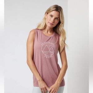 Vuori Pink Graphic Tank Top